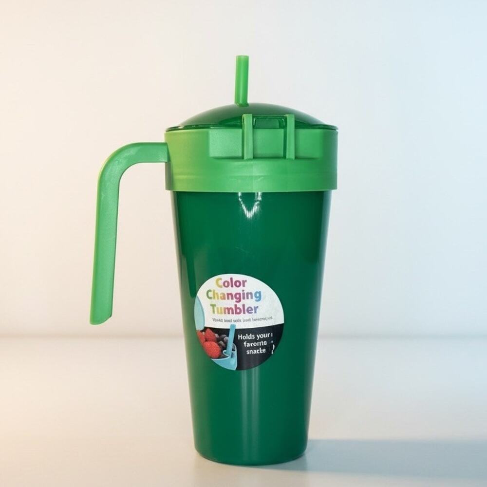 Mainstays 24 oz Plastic Snack Tumbler Green